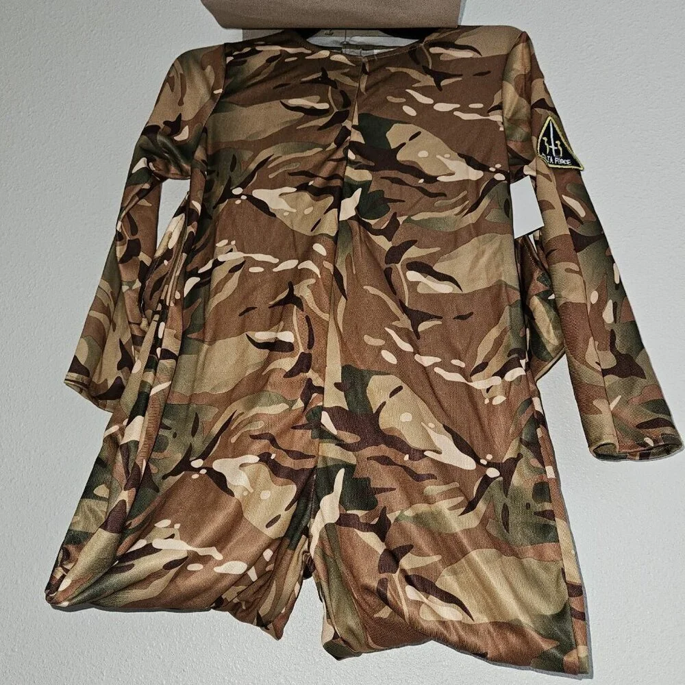 Delta Force Camouflage Halloween Costume Boys Small 4-6 VEST HELMET NOT INCLUDED